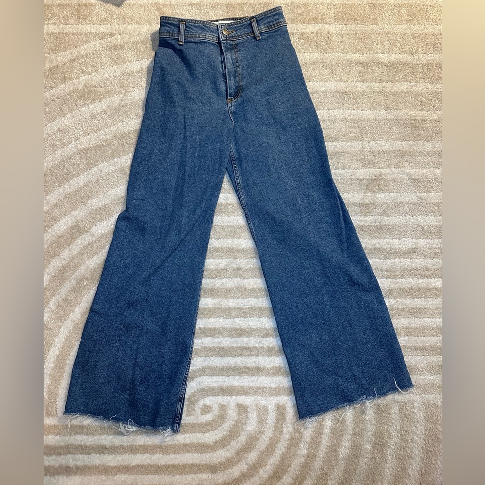 Zara High Rise Wide Leg Jeans